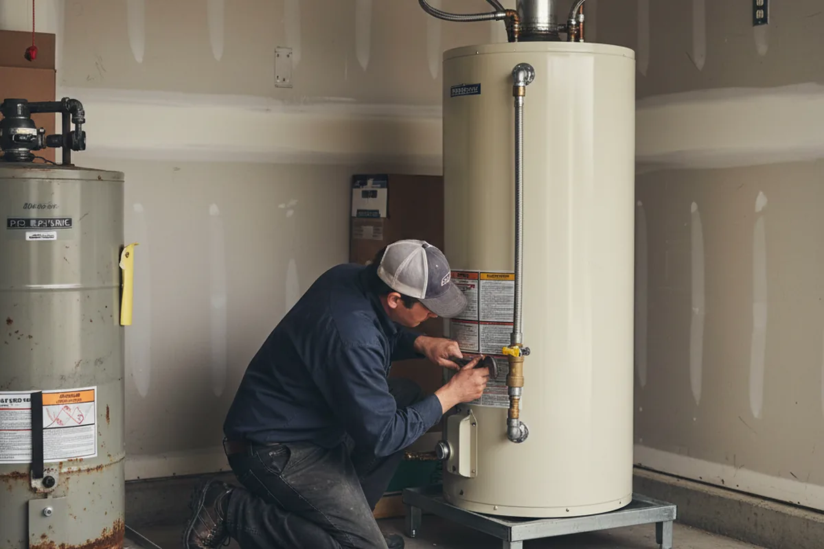 Water heater and shutoff valve replacement in Jamaica